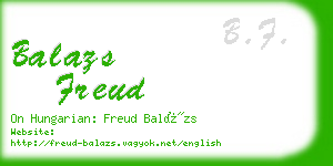 balazs freud business card